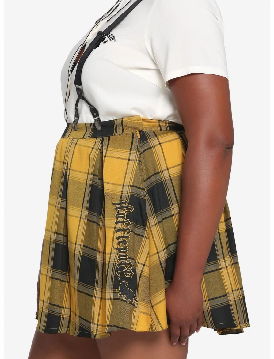 * Bottoms | Hunivers Harry Potter Hufflepuff Pleated Suspender Skirt Plus Size