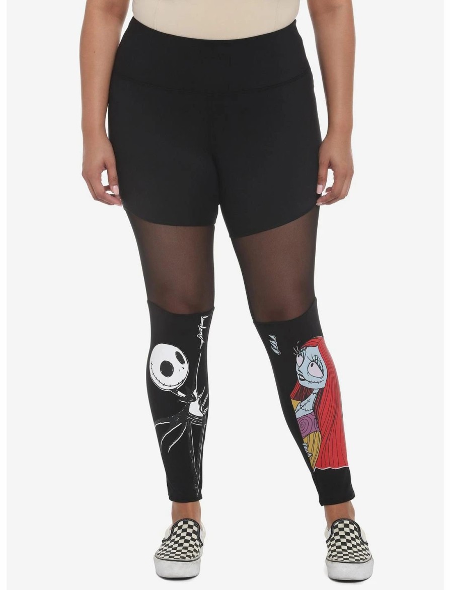 * Bottoms | Hunivers The Nightmare Before Christmas Jack & Sally Mesh Leggings Plus Size