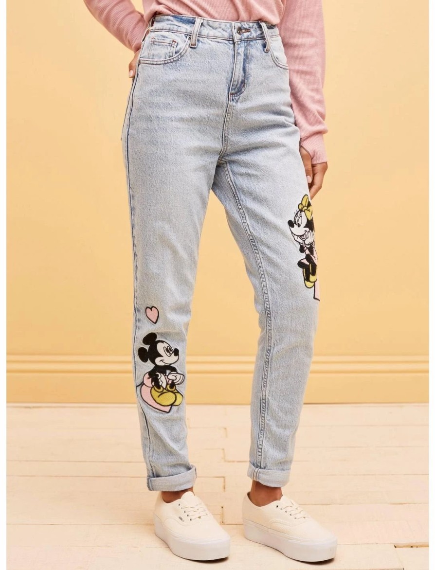 * Bottoms | Hunivers Her Universe Disney Mickey Mouse & Minnie Mouse Mom Jeans