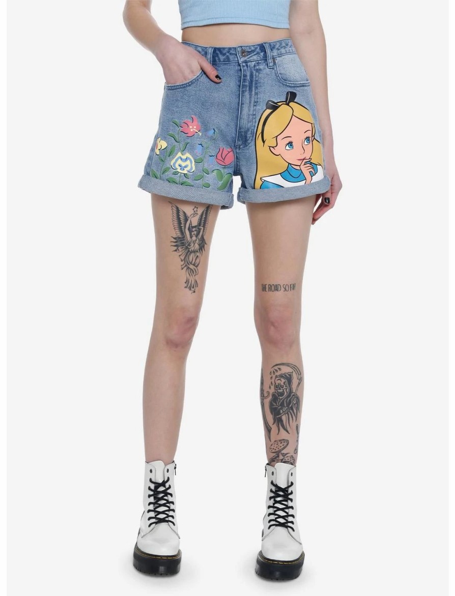 * Bottoms | Hunivers Disney Alice In Wonderland Flowers Mom Shorts