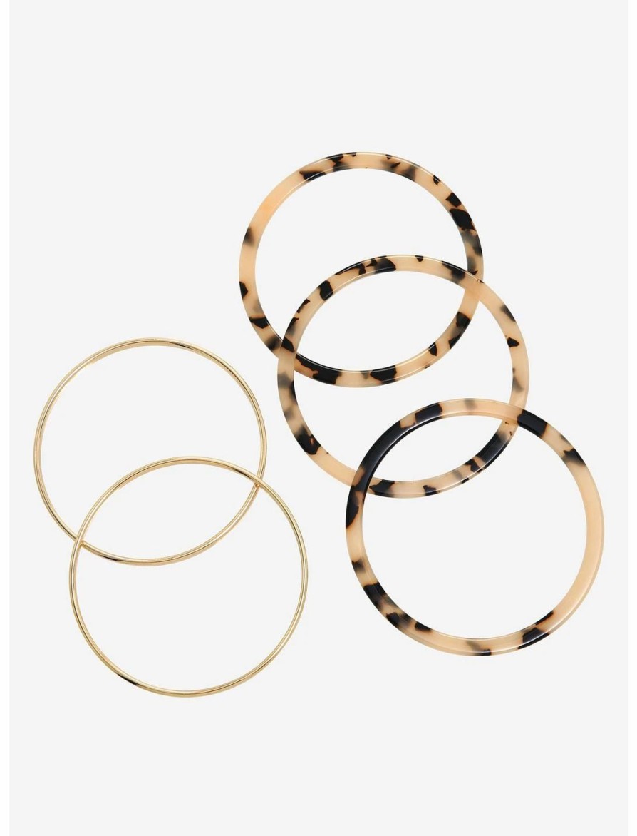 * Jewelry | Null Tortoise Shell Gold Bangle Bracelet Set