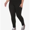 * Bottoms | Hunivers Black Leggings With Pocket Plus Size