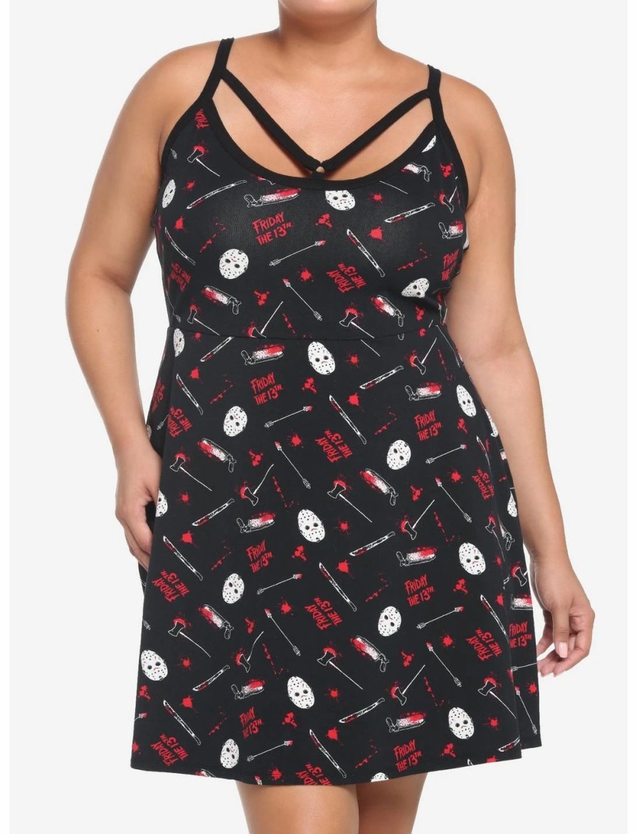 * Dresses | Hunivers Friday The 13Th Jason Bloody Weapons Strappy Dress Plus Size