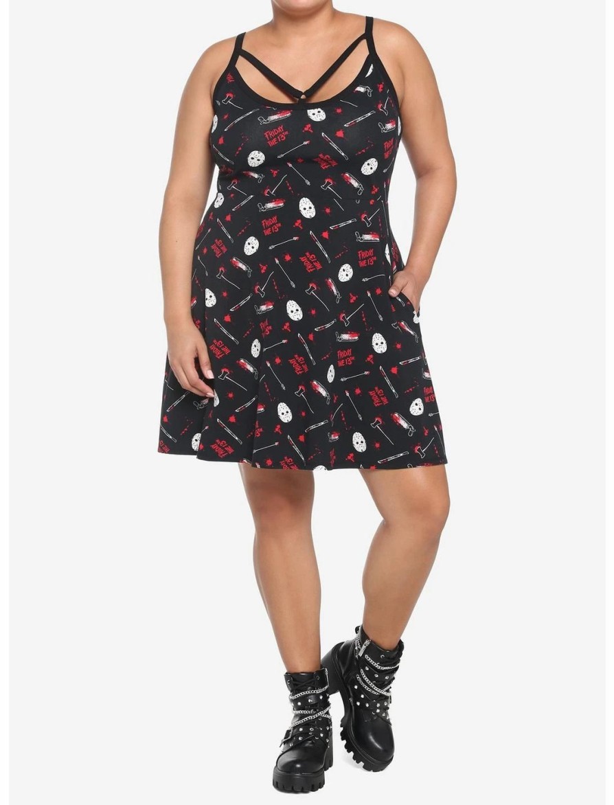 * Dresses | Hunivers Friday The 13Th Jason Bloody Weapons Strappy Dress Plus Size