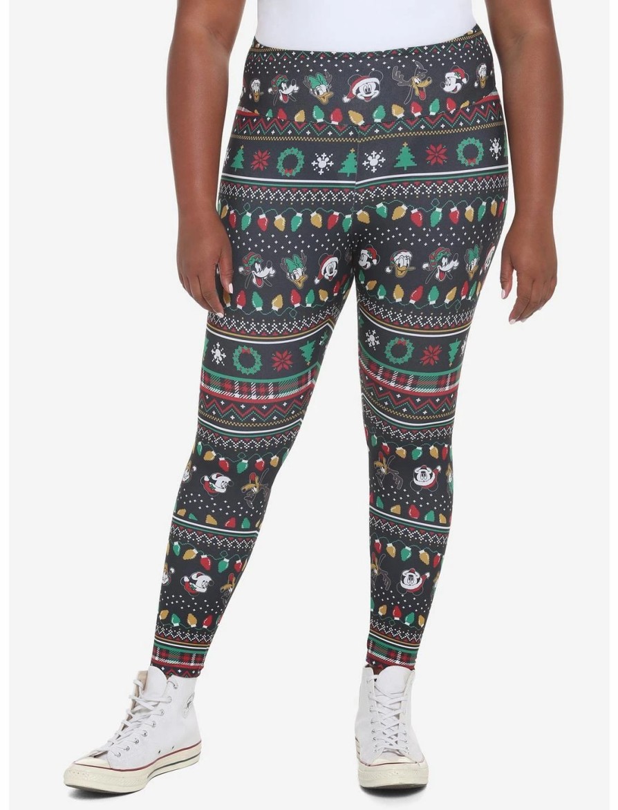 * Bottoms | Hunivers Her Universe Disney Holiday Mickey Mouse & Friends Fair Isle Leggings Plus Size