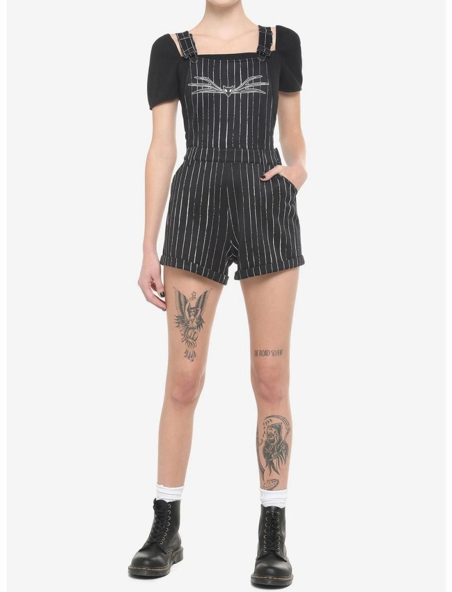 * Bottoms | Hunivers The Nightmare Before Christmas Jack Pinstripe Shortalls