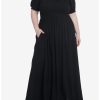 * Dresses | Null Thorn & Fable Black Smock Puff Sleeve Maxi Dress Plus Size