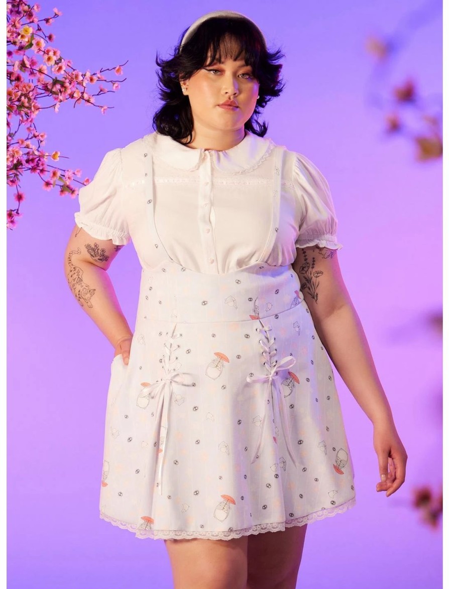 * Bottoms | Hunivers Her Universe Studio Ghibli My Neighbor Totoro Cherry Blossoms Lace-Up Suspender Skirt Plus Size