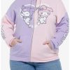 * Hoodies And Sweatshirts | Hunivers My Melody & Kuromi Pastel Split Hoodie Plus Size