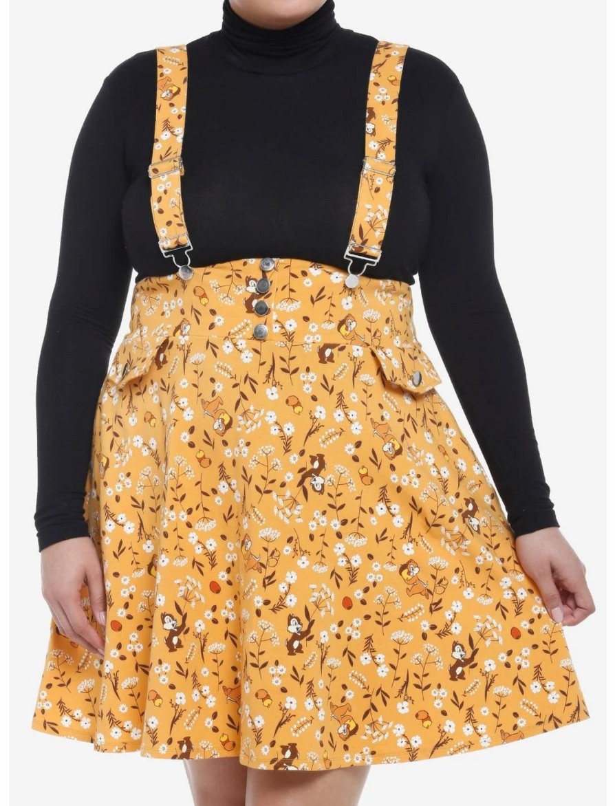 * Bottoms | Hunivers Disney Chip 'N' Dale Fall Floral Suspender Skirt Plus Size