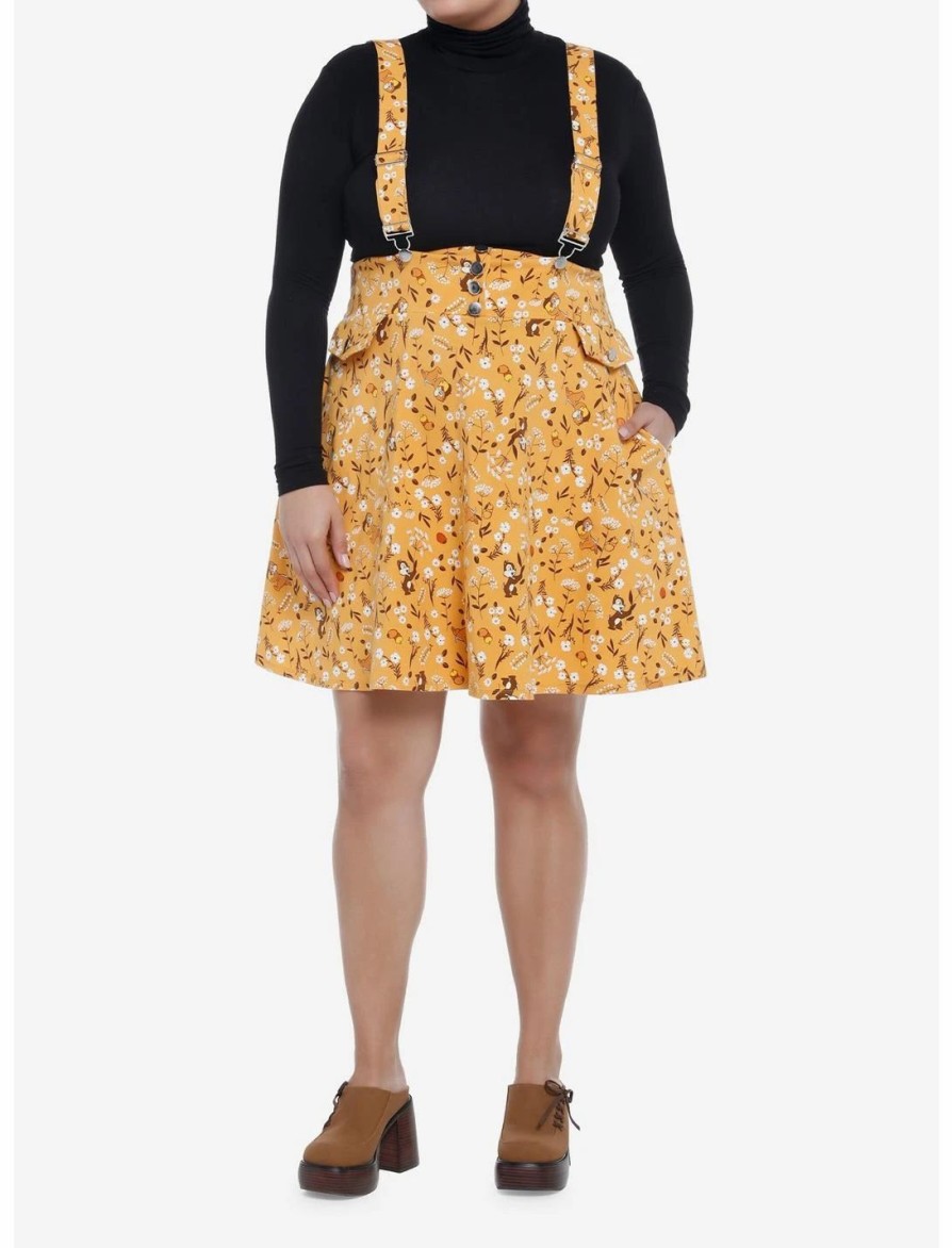 * Bottoms | Hunivers Disney Chip 'N' Dale Fall Floral Suspender Skirt Plus Size