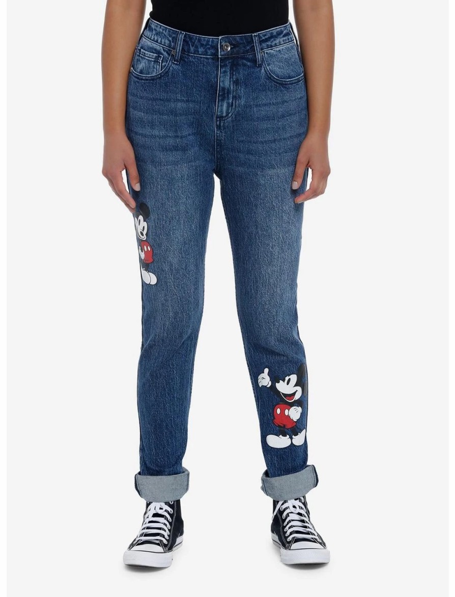 * Bottoms | Hunivers Her Universe Disney Mickey Mouse Dark Wash Mom Jeans