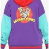 * Hoodies And Sweatshirts | Hunivers Looney Tunes Color-Block Hoodie Plus Size