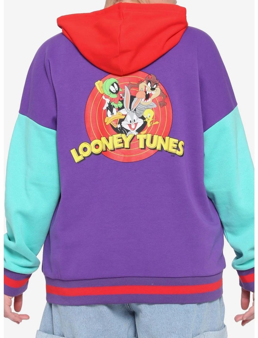 * Hoodies And Sweatshirts | Hunivers Looney Tunes Color-Block Hoodie Plus Size