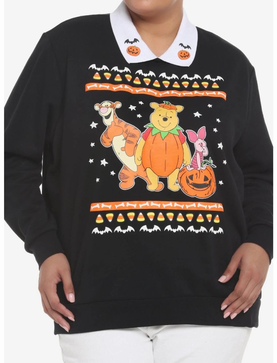 * Hoodies And Sweatshirts | Hunivers Her Universe Disney Halloween Winnie The Pooh & Friends Collared Sweatshirt Plus Size