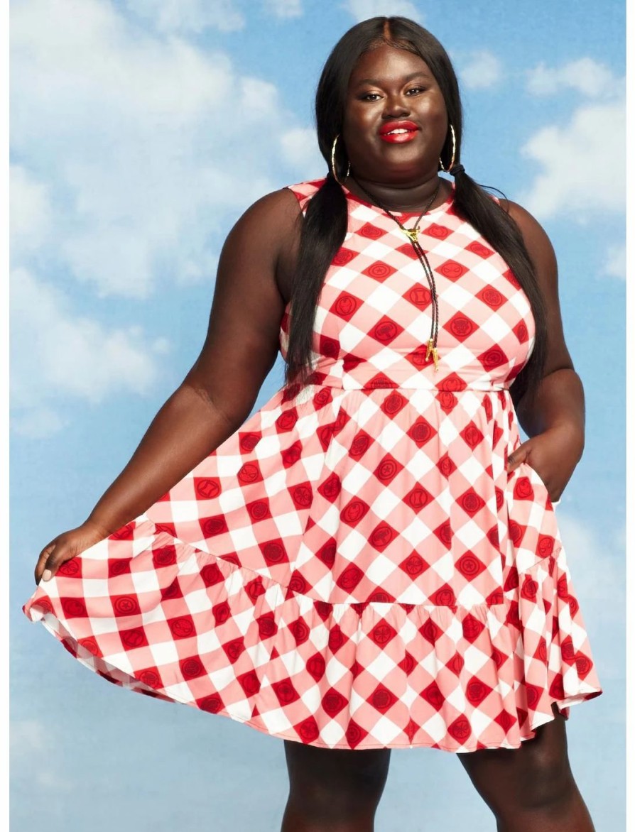 * Dresses | Hunivers Her Universe Marvel Avengers Icons Gingham Tiered Dress Plus Size