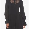 * Dresses | Hunivers Black Lace Collared Dress