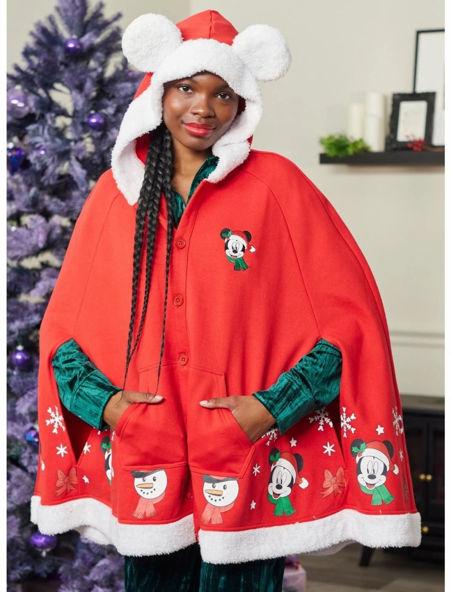 * Outerwear | Hunivers Her Universe Disney Holiday Mickey Mouse Hooded Cape