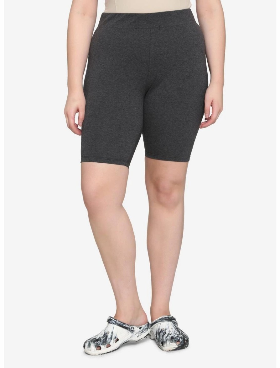 * Bottoms | Hunivers Charcoal Grey 10 Inch Inseam Bike Shorts Plus Size