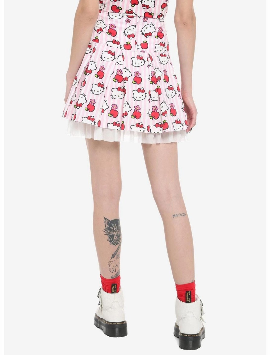 * Bottoms | Hunivers Hello Kitty Apple Stripe Pleated Skirt