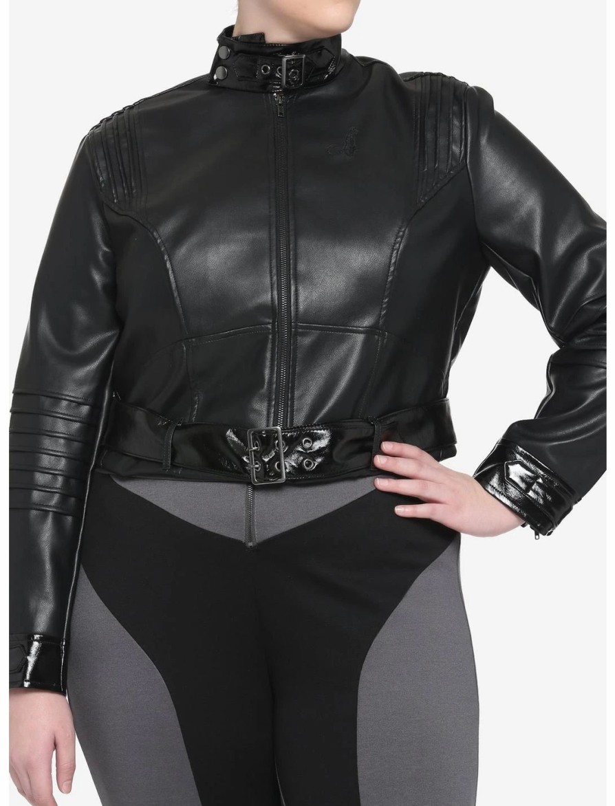 * Outerwear | Hunivers Dc Comics The Batman Catwoman Faux Leather Jacket Plus Size