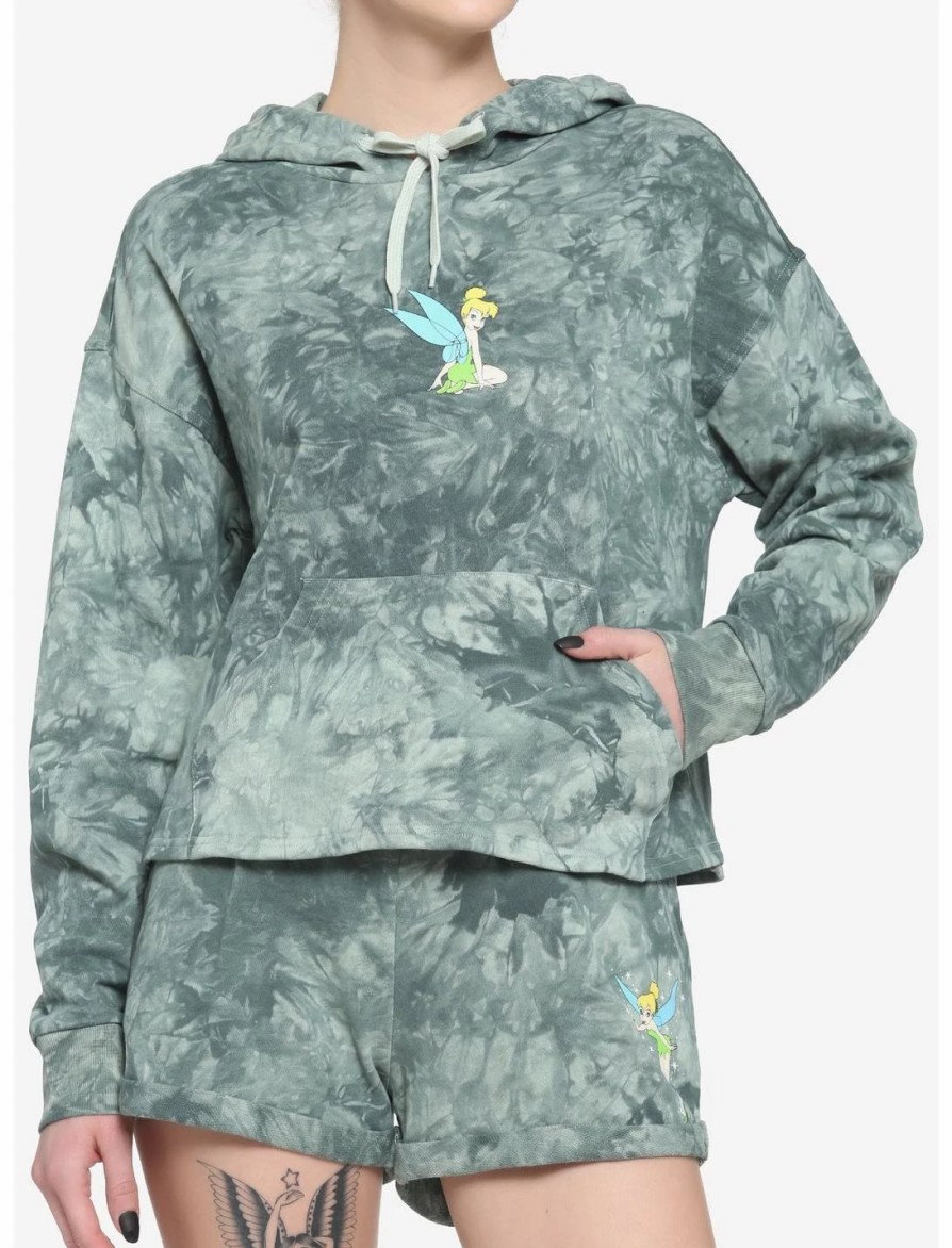 * Hoodies And Sweatshirts | Hunivers Her Universe Disney Tinker Bell Wings Tie-Dye Crop Hoodie