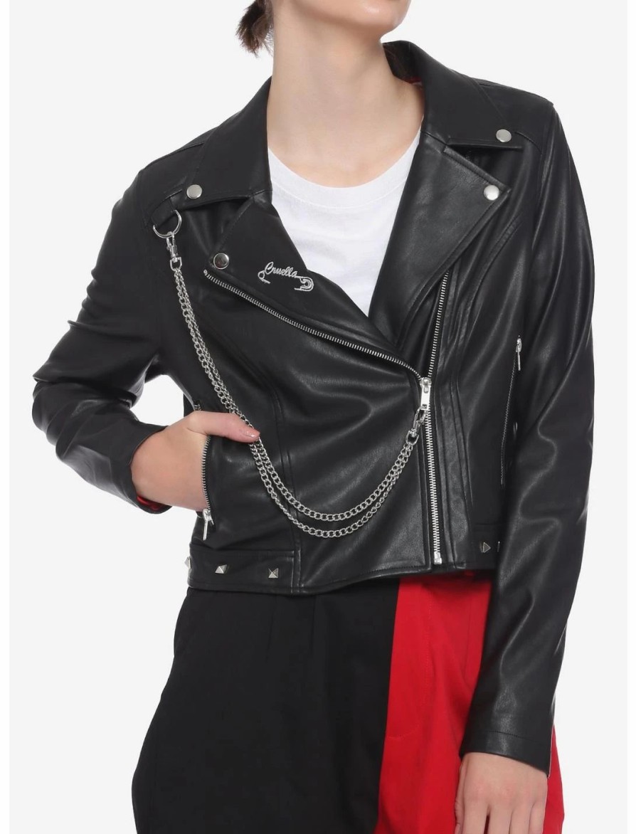 * Outerwear | Hunivers Her Universe Disney Cruella Speak Of The De Vil Chain Moto Jacket