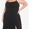 * Dresses | Hunivers Black Empire Slit Dress Plus Size