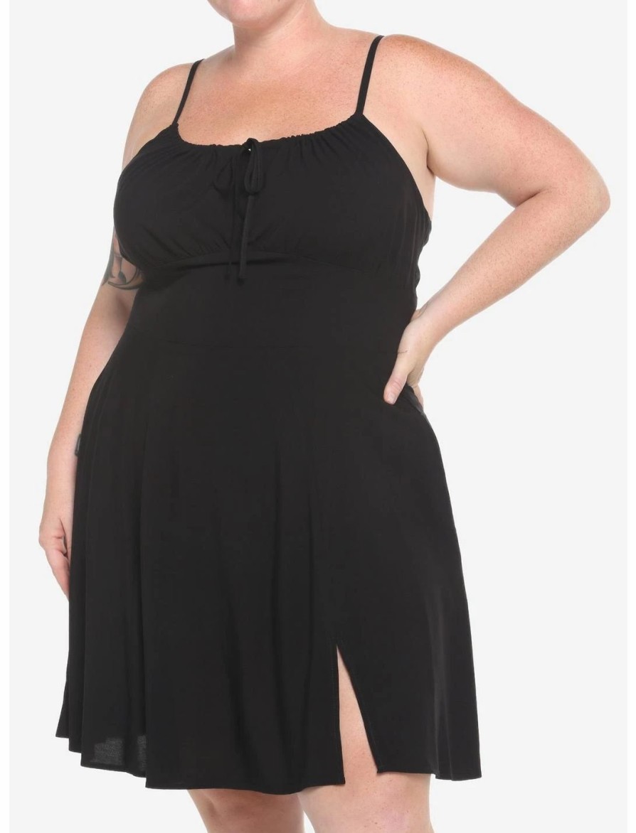 * Dresses | Hunivers Black Empire Slit Dress Plus Size