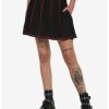 * Bottoms | Hunivers Black & Red Contrast Stitch Skirt