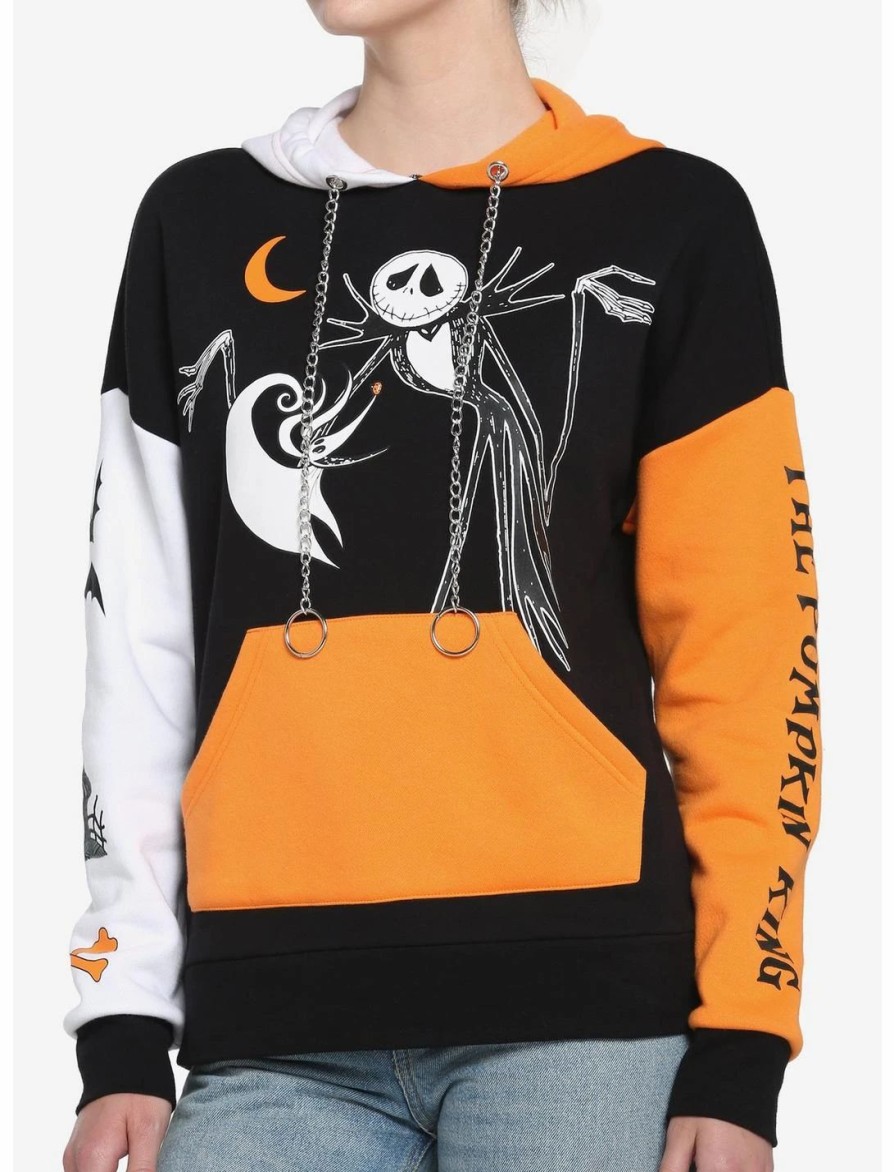 * Hoodies And Sweatshirts | Hunivers The Nightmare Before Christmas Color-Block Hoodie