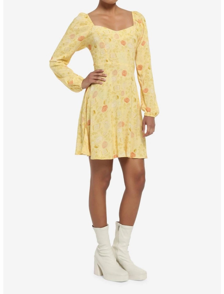 * Dresses | Hunivers Disney Beauty And The Beast Floral Long-Sleeve Dress