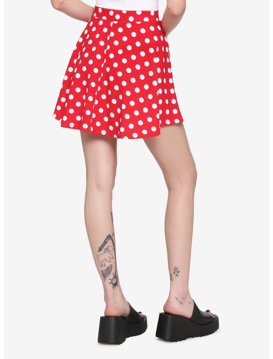 * Bottoms | Hunivers Red & White Polka Dot Skirt