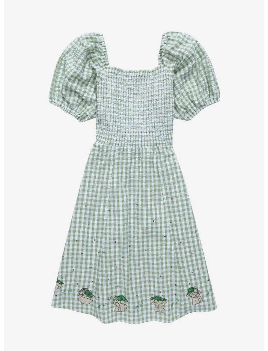 * Dresses | Hunivers Her Universe Star Wars The Mandalorian Grogu Gingham Smock Dress