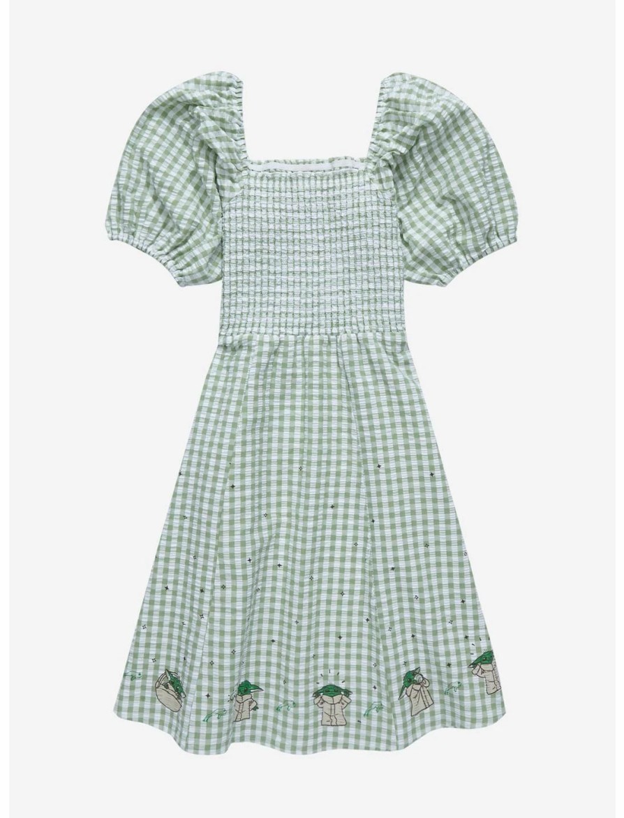 * Dresses | Hunivers Her Universe Star Wars The Mandalorian Grogu Gingham Smock Dress