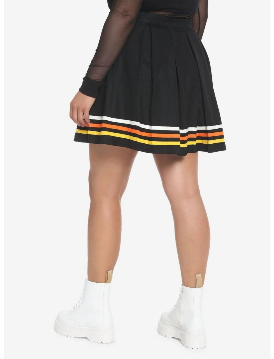 * Bottoms | Hunivers Candy Corn Stripe Pleated Skirt Plus Size