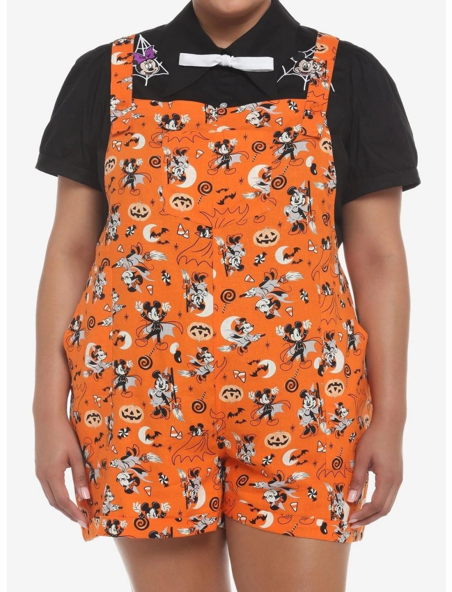 * Bottoms | Hunivers Her Universe Disney Halloween Vintage Icons Soft Shortalls Plus Size