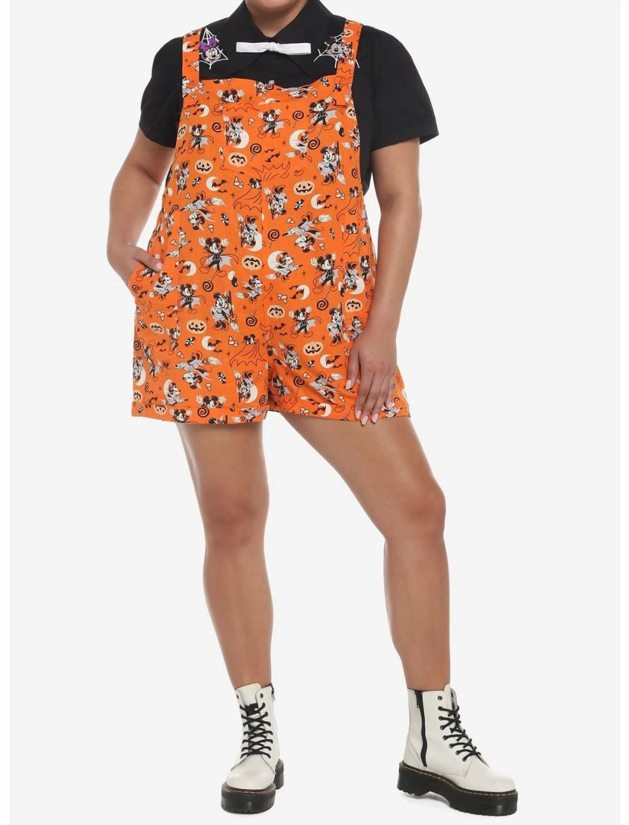 * Bottoms | Hunivers Her Universe Disney Halloween Vintage Icons Soft Shortalls Plus Size