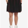 * Bottoms | Hunivers Black & Red Contrast Stitch Skirt Plus Size