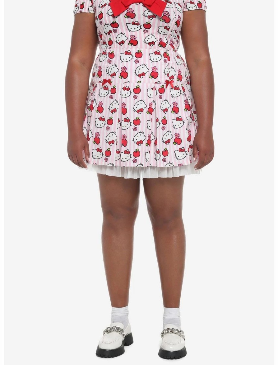 * Bottoms | Hunivers Hello Kitty Apple Stripe Pleated Skirt Plus Size