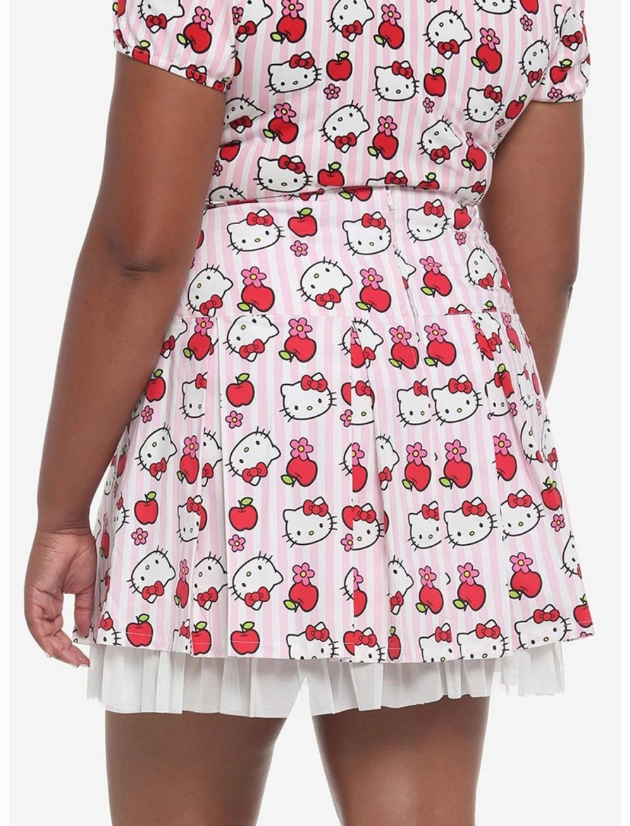 * Bottoms | Hunivers Hello Kitty Apple Stripe Pleated Skirt Plus Size