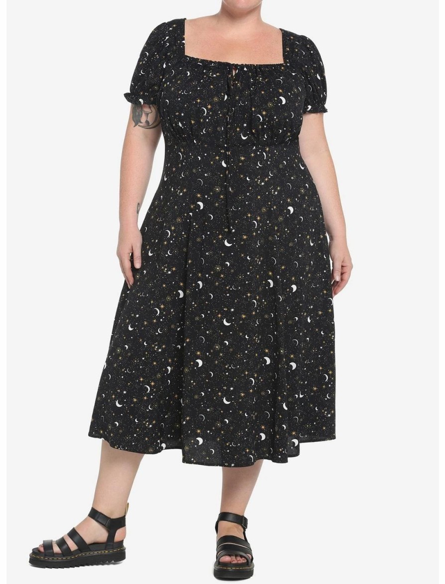 * Dresses | Null Ditsy Celestial Midi Dress Plus Size