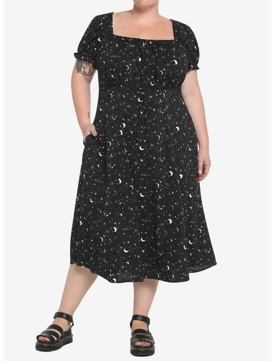 * Dresses | Null Ditsy Celestial Midi Dress Plus Size