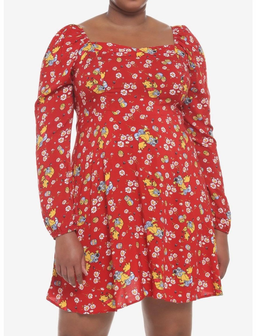 * Dresses | Hunivers Disney Winnie The Pooh Floral Long-Sleeve Dress Plus Size