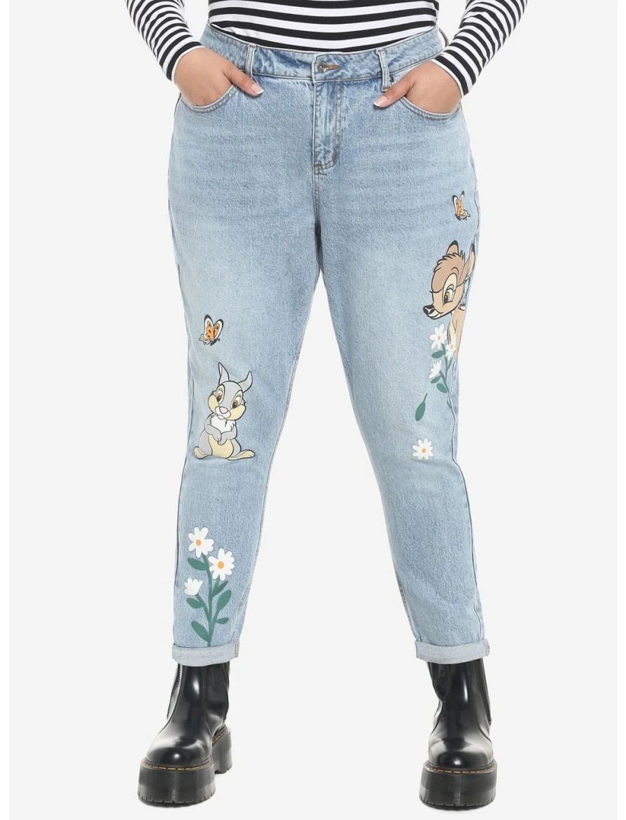 * Bottoms | Hunivers Disney Bambi & Thumper Mom Jeans Plus Size