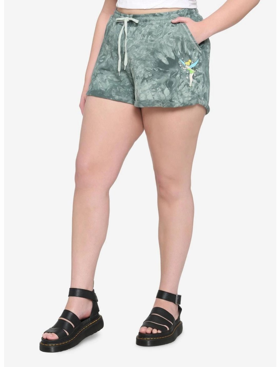 * Bottoms | Hunivers Her Universe Disney Tinker Bell Green Tie-Dye Soft Shorts Plus Size