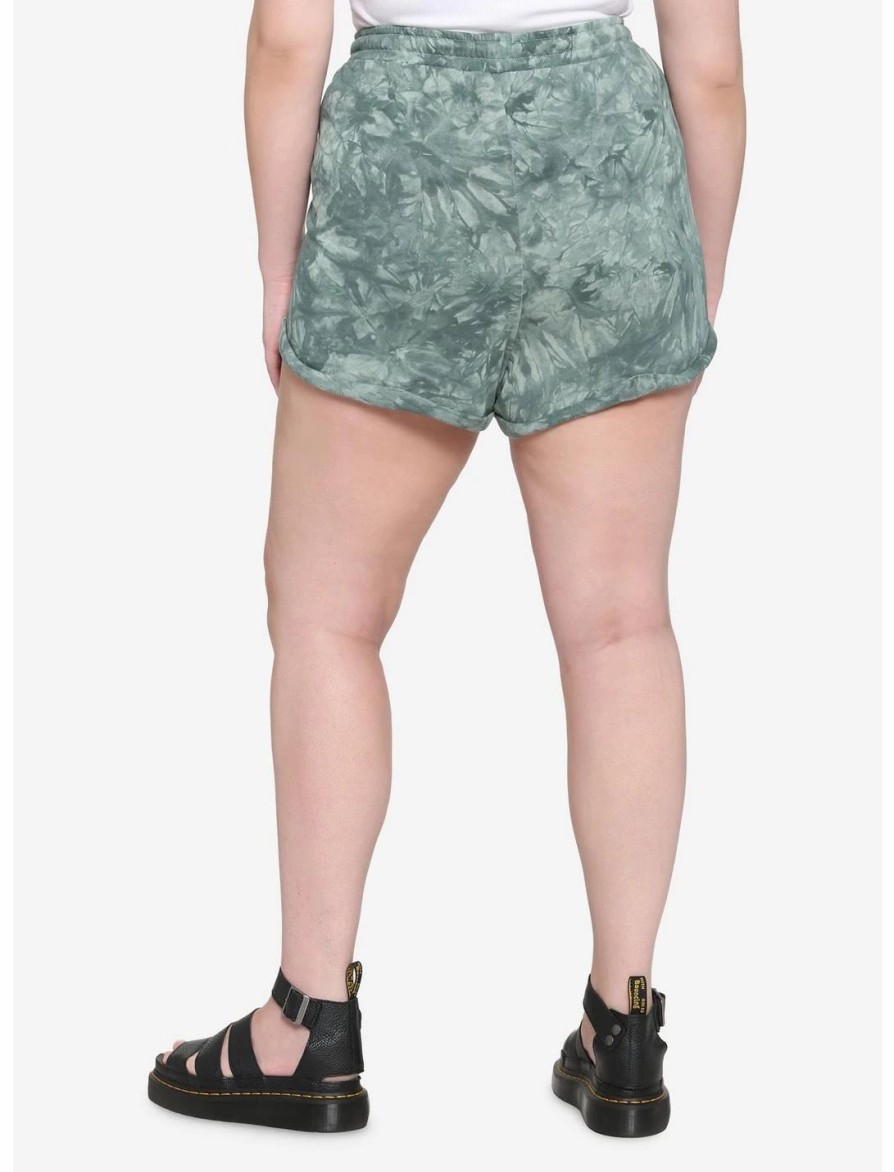 * Bottoms | Hunivers Her Universe Disney Tinker Bell Green Tie-Dye Soft Shorts Plus Size