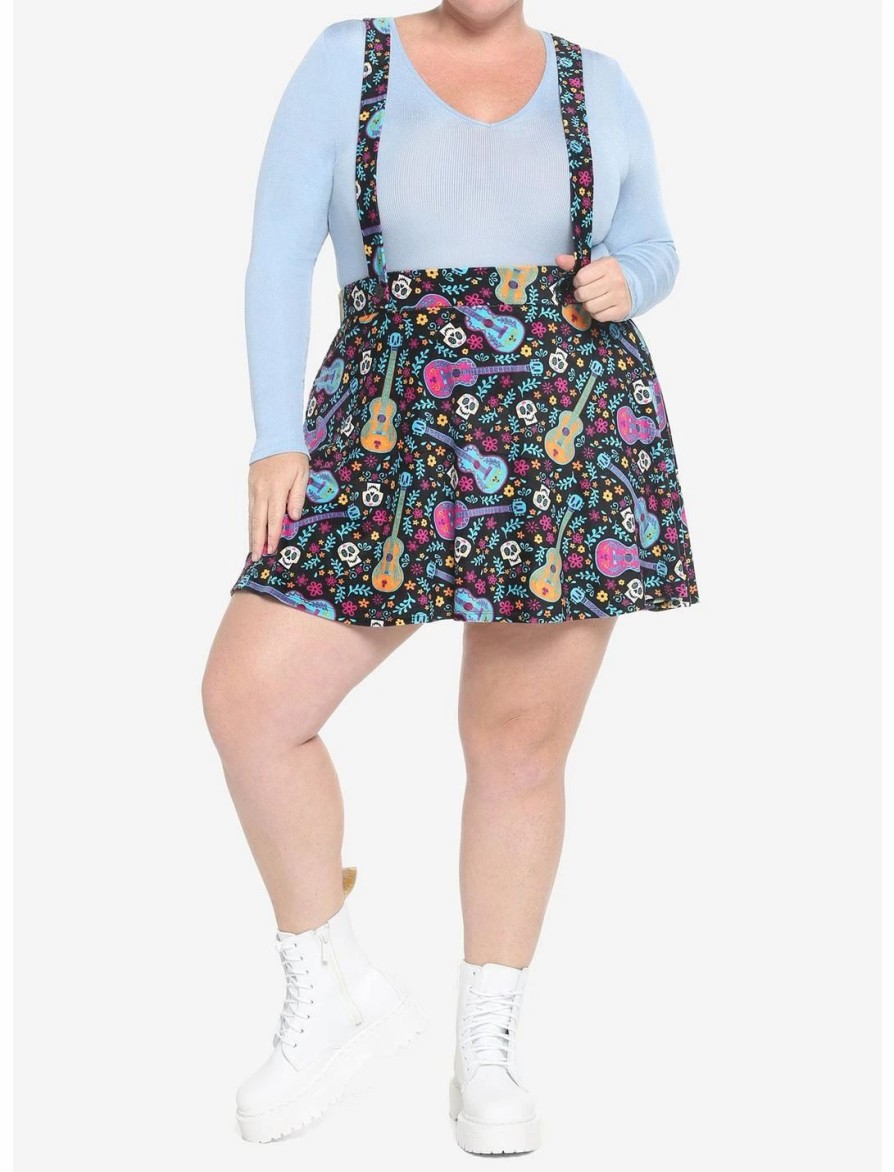 * Bottoms | Hunivers Disney Pixar Coco Sugar Skull & Guitar Velvet Suspender Skirt Plus Size