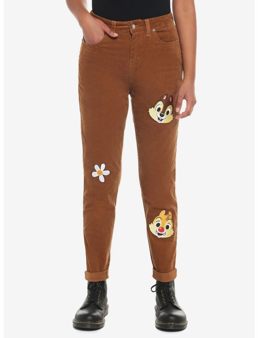 * Bottoms | Hunivers Disney Chip 'N' Dale Embroidered Corduroy Mom Jeans