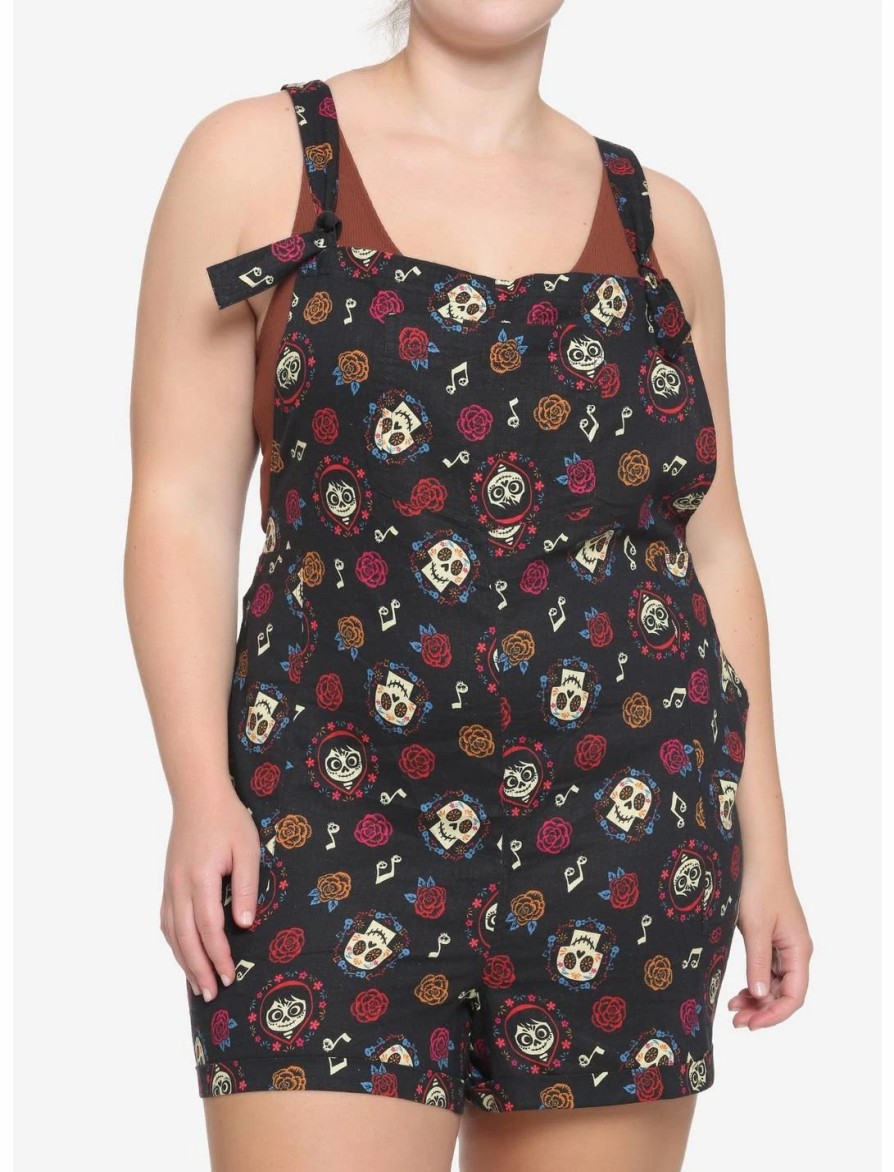 * Bottoms | Hunivers Disney Pixar Coco Sugar Skull Soft Shortalls Plus Size